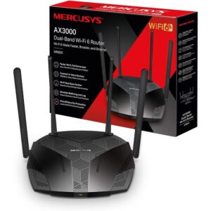 MERCUSYS AX3000 Dual-Band Wi-Fi 6 Router - Model No: TL-MR80X