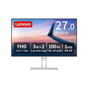 Lenovo L27i-4A 27" FHD Monitor, Integrated Speakers, Cloud Grey - Model No: 67BEKAC1AE