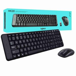 Logitech MK220 Wireless Keyboard and Mouse Combo, Black - Model No: 920-003161