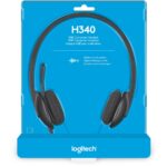 Logitech H340 USB-A Headset with Noise Cancelling Mic, Black - Model No: 981-000475