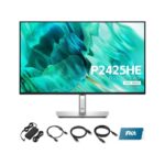 Dell P2425HE 23.8" FHD Monitor, Height/Tilt/Swivel/Pivot Adjustable, Black - Model No: P2425HE