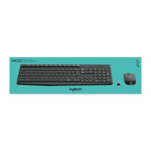 Logitech MK235 Wireless Keyboard and Mouse Combo, Grey - Model No: 920-007931