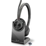 Poly Voyager 4320-UC Wireless Bluetooth Stereo Headset, Noise-Cancelling, MS Teams, USB-A + BT700 - Model No: 76U49AA