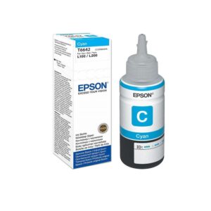 Epson T6642 Cyan Ink Cartridge 70ml - for L100, L110, L120, L200, L210, L220, L300, L310, L355, L365, L382, L455, L550, L565 series - Model No: C13T66424A