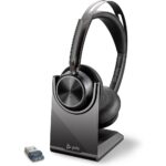 Poly Voyager Focus 2 Wireless Bluetooth Stereo Headset, Active Noise-Cancelling, MS Teams, USB-C + BT700C - Model No: 9T9J4AA