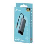 TP-Link 6-Port USB-C Hub (RJ45, 2x USB-A, HDMI, PD, USB-C) - Model No: TL-UH6120C