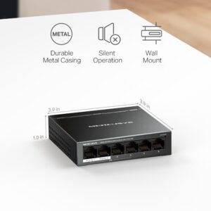 MERCUSYS 6-Port 10/100Mbps Desktop Switch with 4-Port PoE+ - Model No: TL-MS106LP