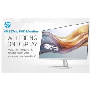 HP 527sw Series 5 27" FHD Monitor, White - Model No: 94F46AS