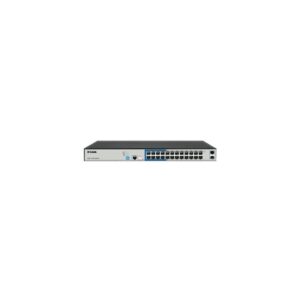 D-Link 26-Port Gigabit Smart Managed PoE+ Switch, 24 PoE+ Ports (8 Long Reach 250m) + 2 SFP Ports - Model No: DGS-F1210-26PS