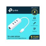 TP-Link USB 3.0 to 3-Port Hub & Gigabit Ethernet Adapter - Model No: TL-UE330