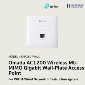 TP-Link Omada AC1200 Wireless MU-MIMO Gigabit Wall-Plate Access Point - Model No: TL-EAP230-WALL