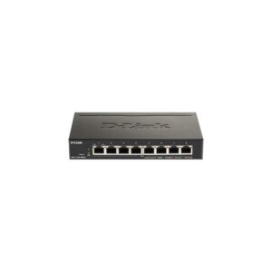 D-Link 8-Port PoE Gigabit Smart Managed Switch + 2 SFP Ports - Model No: DGS-F1100-10PS